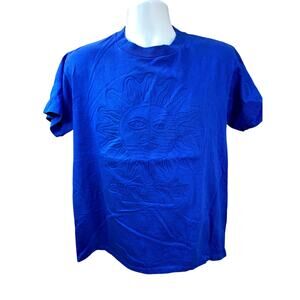 Vintage Sun Embossed Men’s T‑Shirt Size M – Rare Blue Charleston, South Carolina